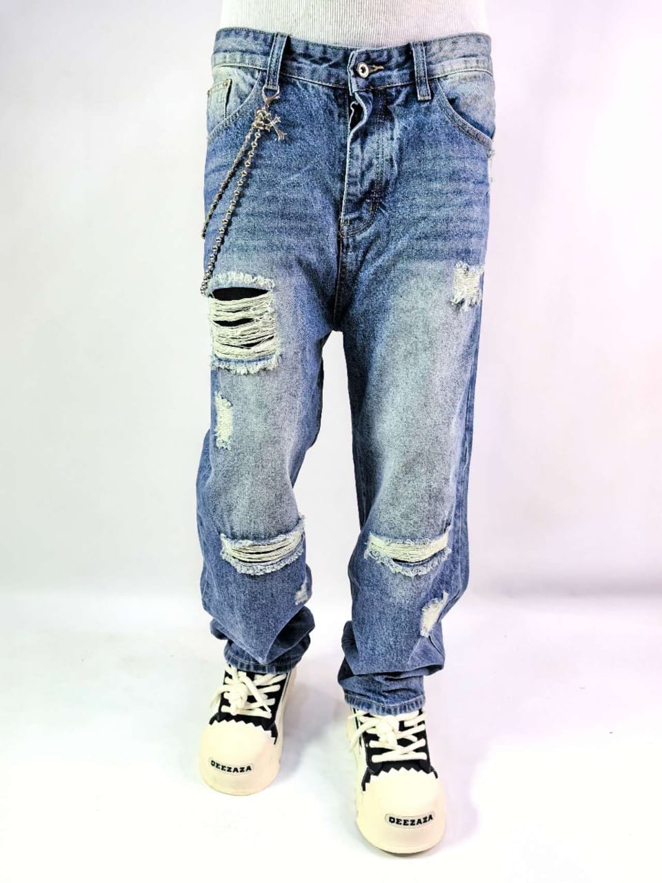 Distressed Denim Jeans