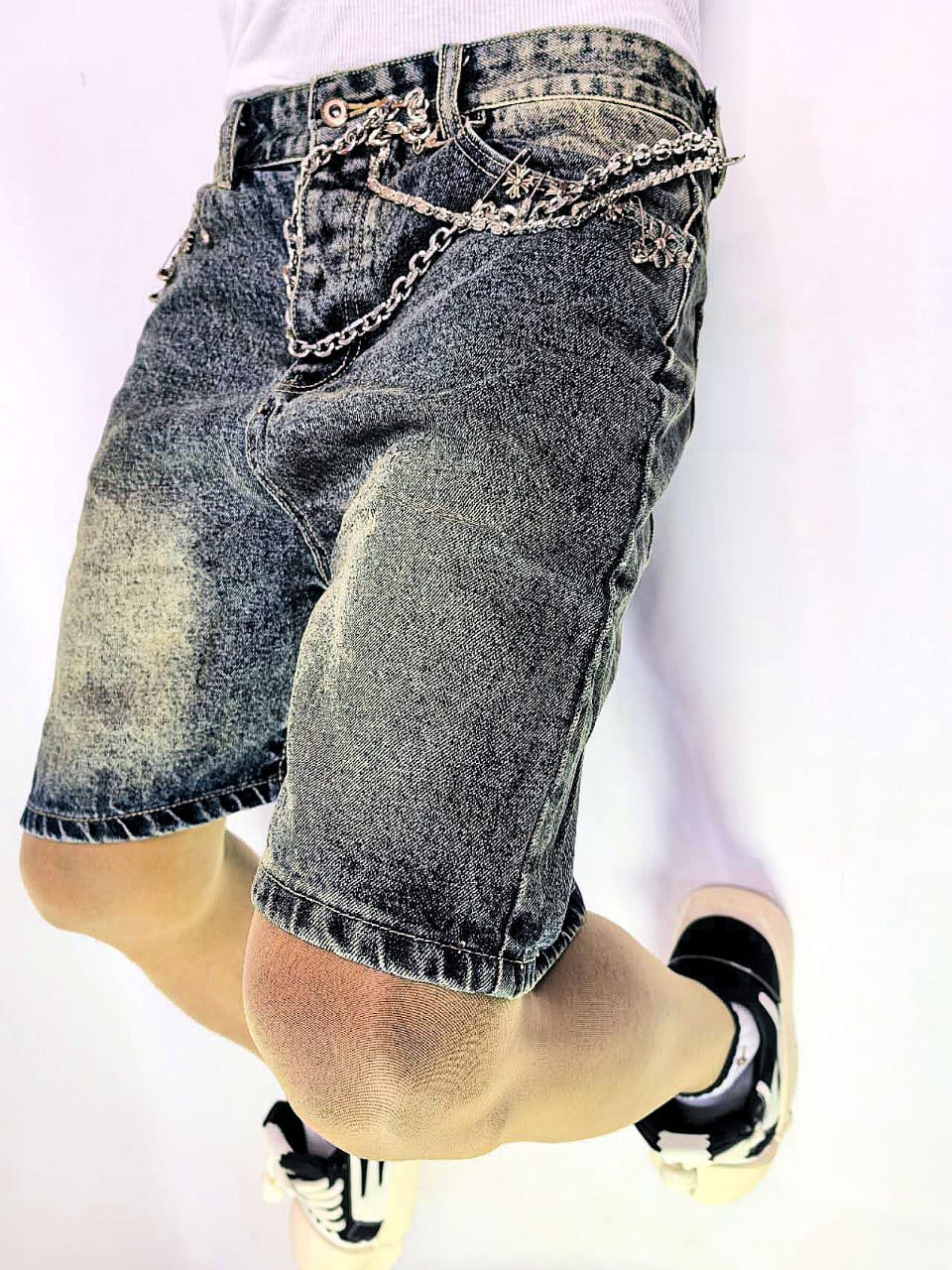 Vintage Washed Denim Shorts