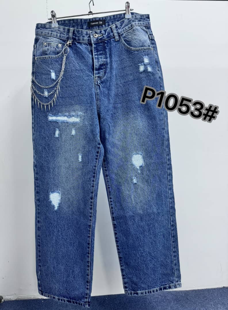 Washed Blue Denim Jeans